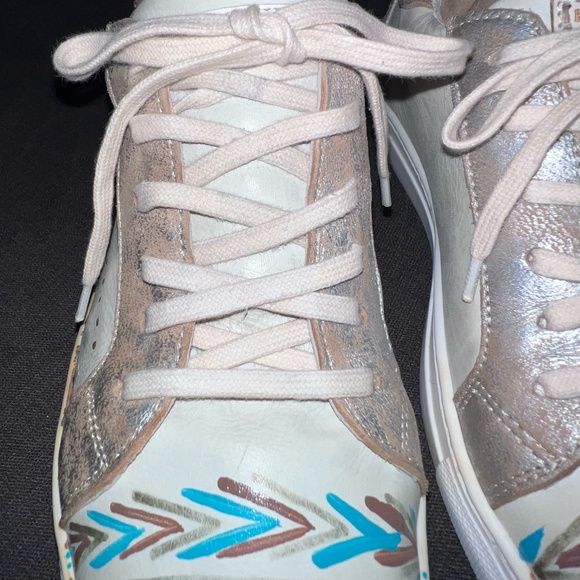 Karma of Charme Sundance Naïf Hand Painted Leather Sneakers - Sz 38 (8.0-8.5) - Picture 10 of 16